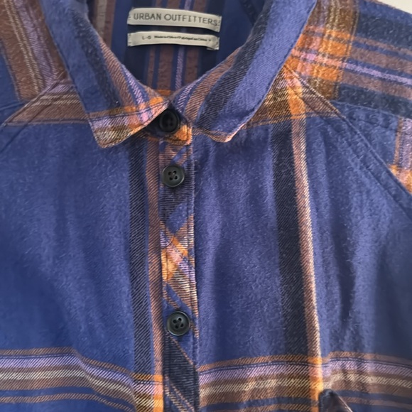 Urban Outfitters Plaid Flannel Button Down Top Size L - Picture 8 of 14